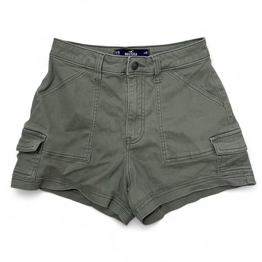 Hollister Green Cargo Shorts Womens Size 25 1/0 Street Grunge Preppy